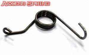 custom torsion spring with several bends and radiuses on the legs