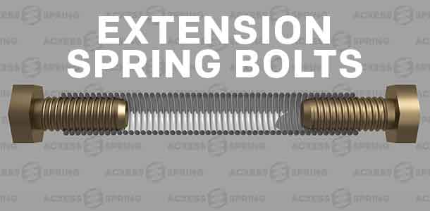 extension spring with bolts as hooks