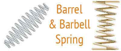 open coil barrel and barbell spring applications