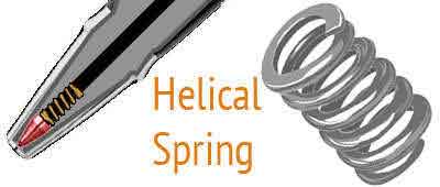 open coil helical spring pen application