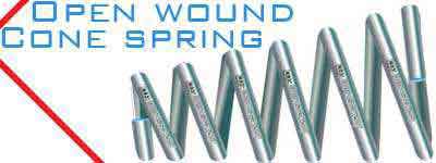 open wound conical springs