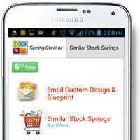 spring calculator app email design, get a quick quote, or buy stock springs