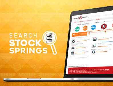 spring creator search engine tool shown on laptop with logo on side