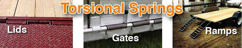 springs for trailer ramps, gates, doors, hatches, and lids