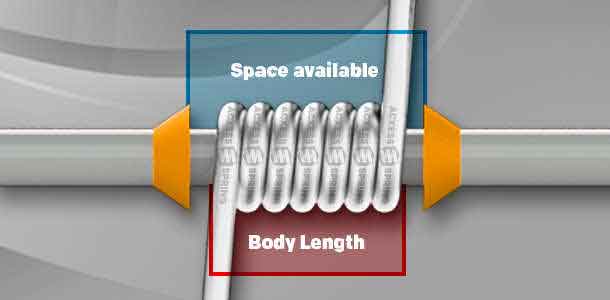 dimensioning a torque spring's body length